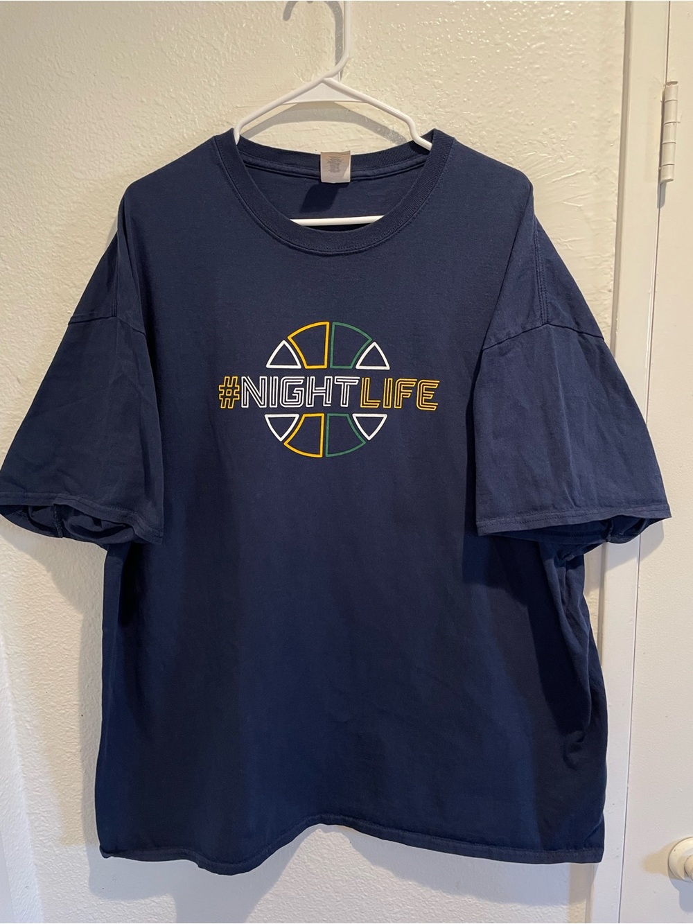 🏀 Utah Jazz NBA Nightlife Graphic Tee Navy Blue Big & Tall Mens Shirt 3XL Tall